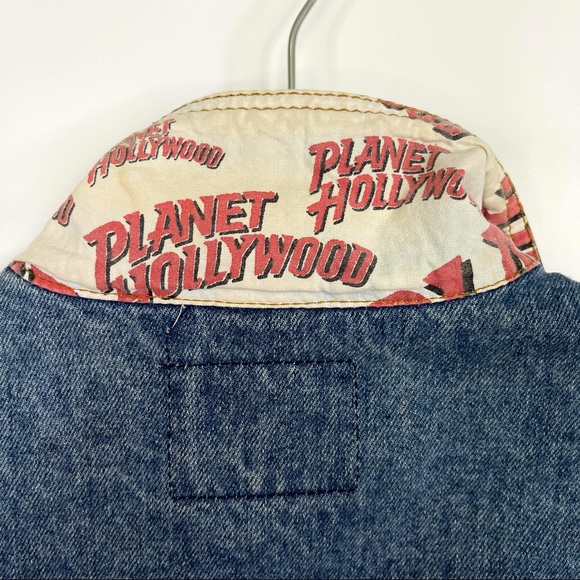 VINTAGE Planet Hollywood Las Vegas Unisex Embroidered Jean Jacket Size XL - Picture 12 of 14